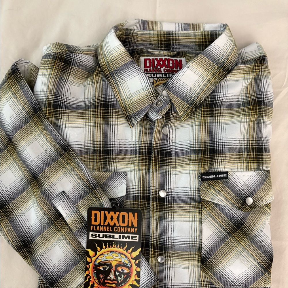 DIXXON Sublime Plaid Shirt - Black, White, Yellow